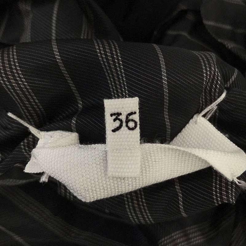 Maison Margiela / メゾンマルジェラ | ダメージ加工 ストライプ ドッキング レイヤード クルーネック スウェット | 36 | ブラック | レディース Maison Margiela / メゾンマルジェラ | ダメージ加工 ストライプ