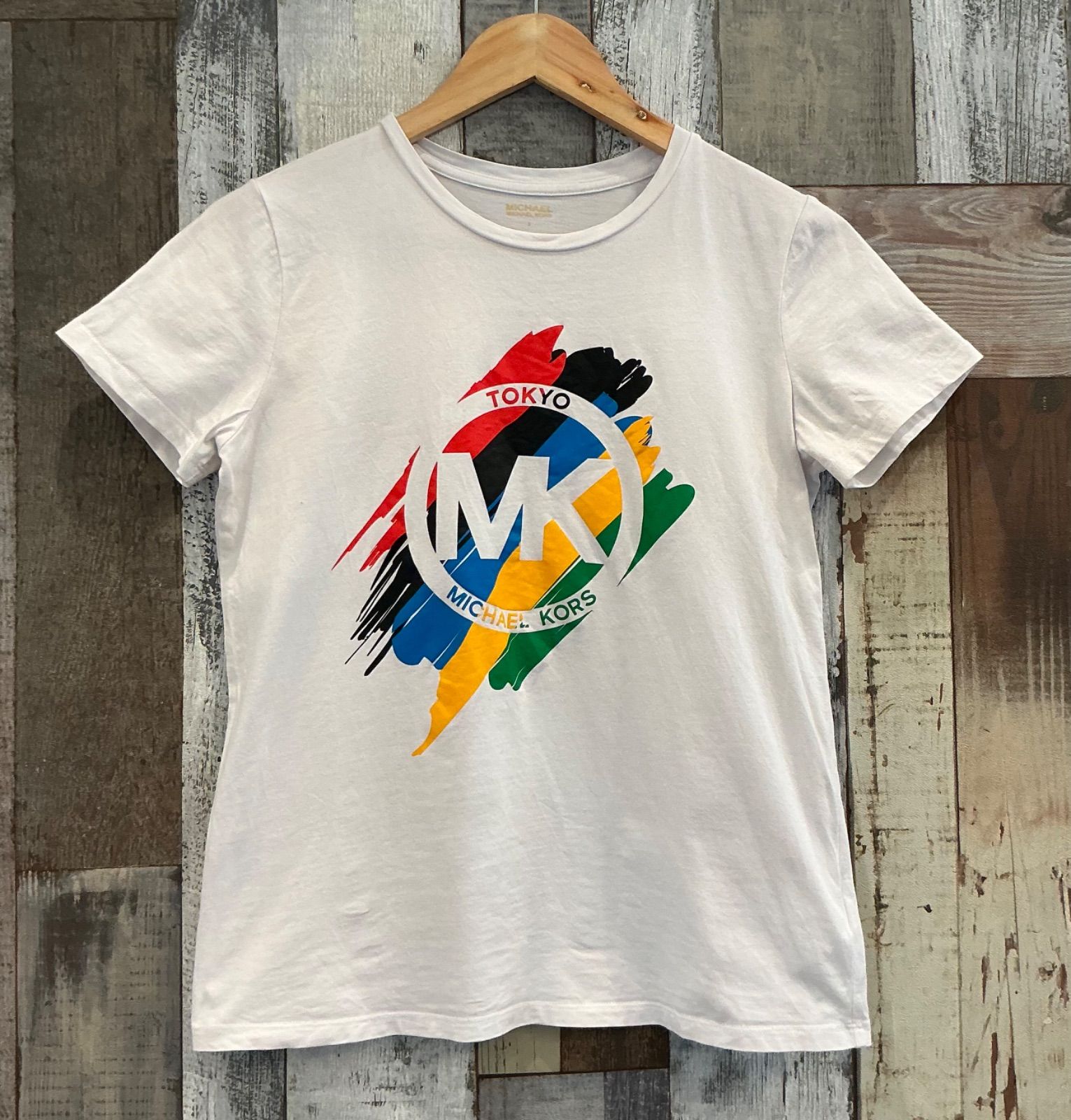 MICHAEL KORS カラーロゴプリント Tシャツ サイズS【A-353