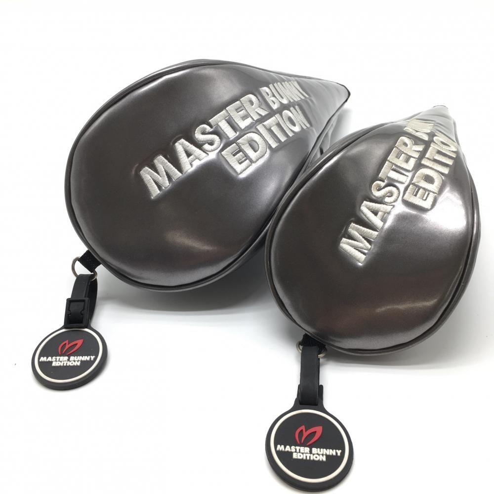 美品】マスターバニー ヘッドカバー2点セット（DR.FW) メタル×白 ロゴ 