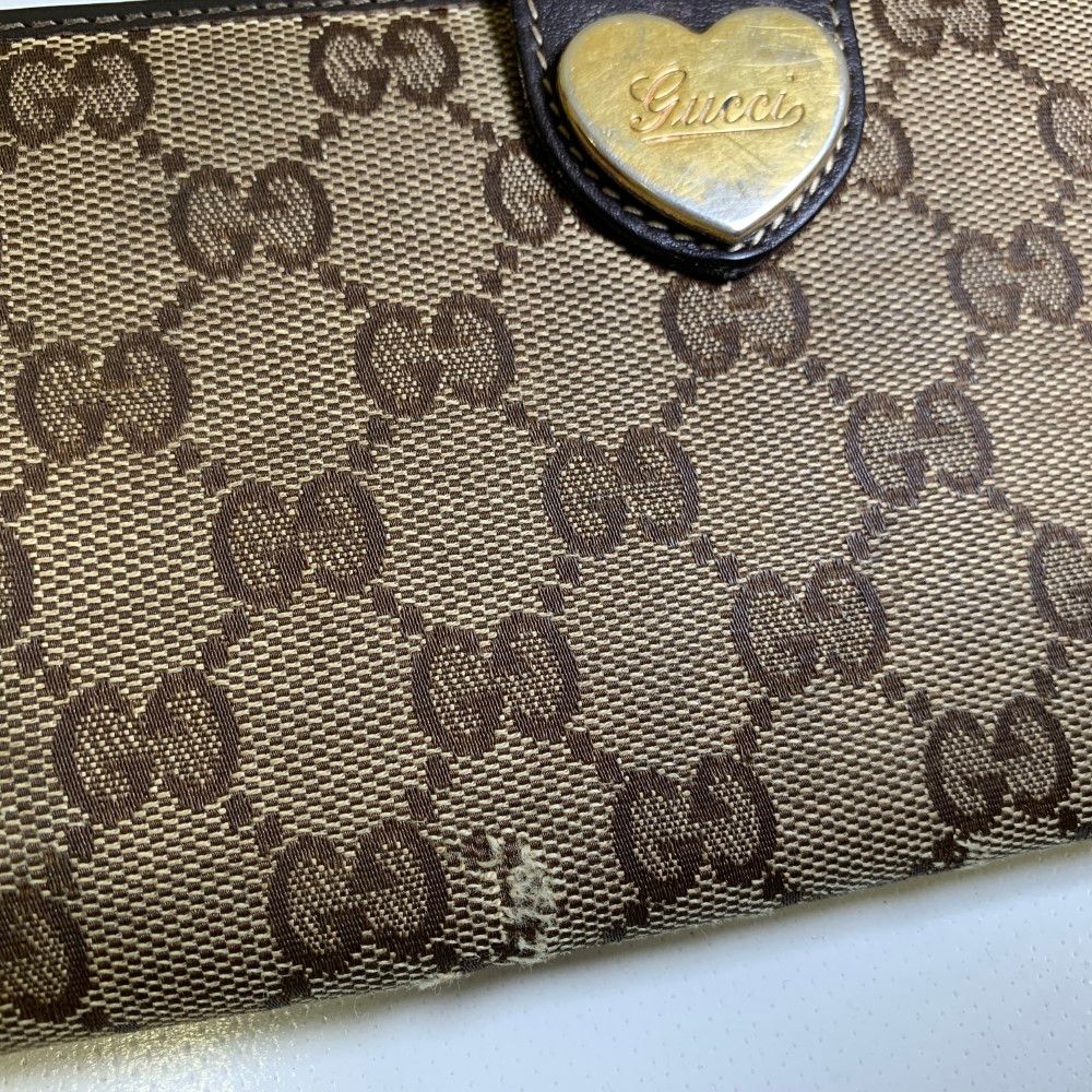 07w27047 GUCCI グッチ ロングウォレット 長財布 ハートプレート
