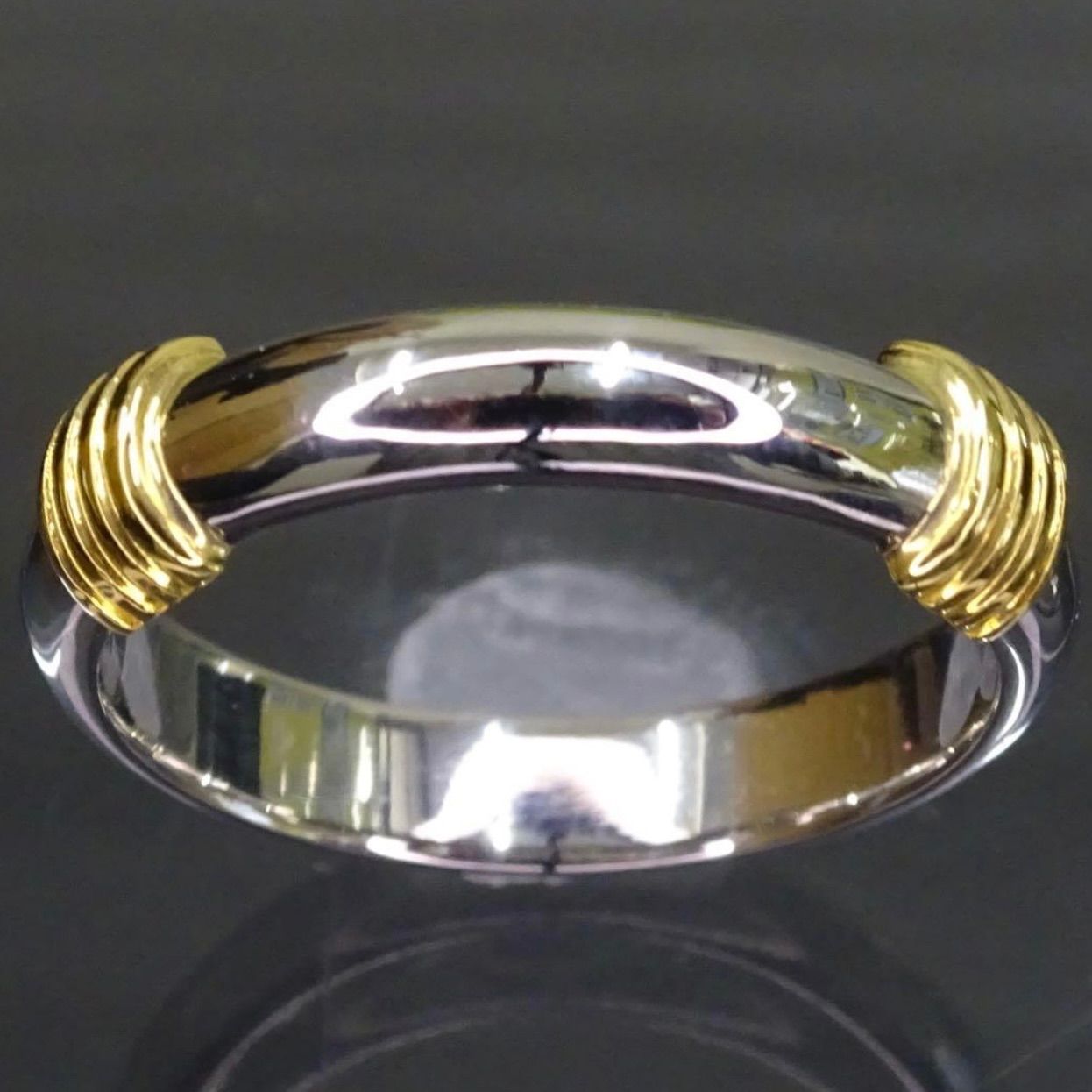 17号・希少】ディオール メンズ 指輪 コンビ リング ゴールド プラチナ