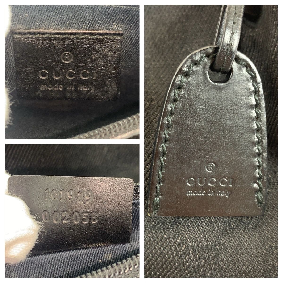GUCCI グッチ ブラック 黒 GGキャンバス/レザー 101919 トートバッグ  