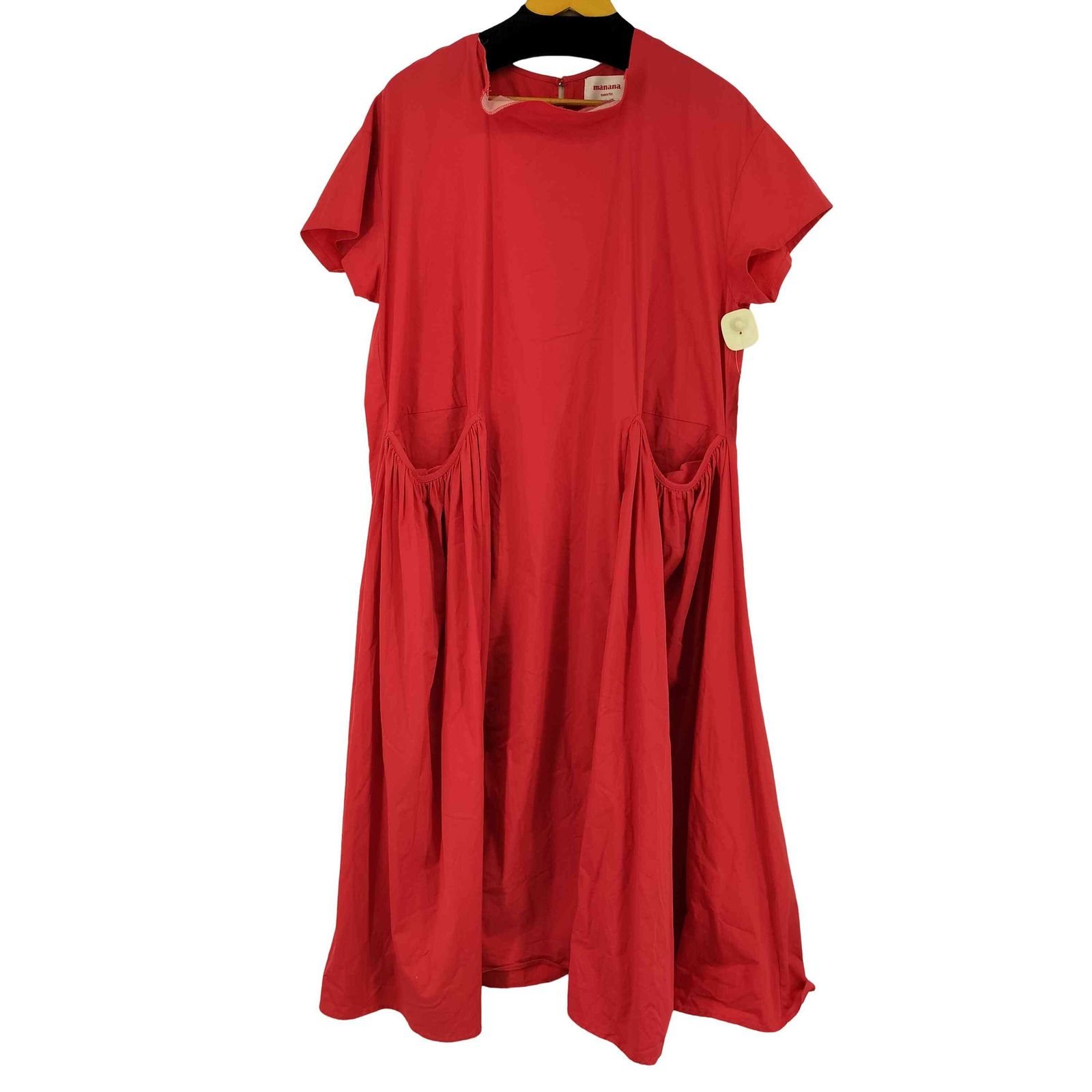 マナナ MANANA ギャザーポケットワンピース レディース FREE