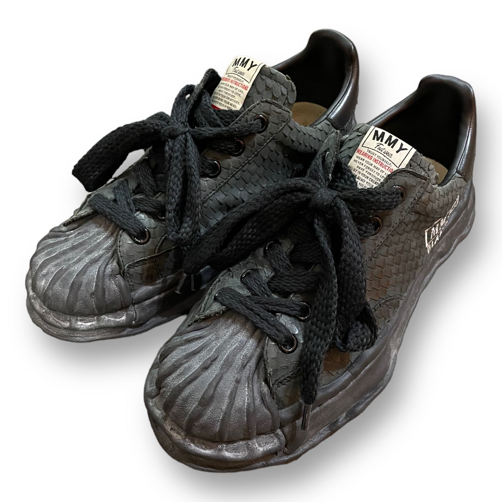 定価47300円 Maison Mihara Yasuhiro 23SS BLAKEY LOW パイソン