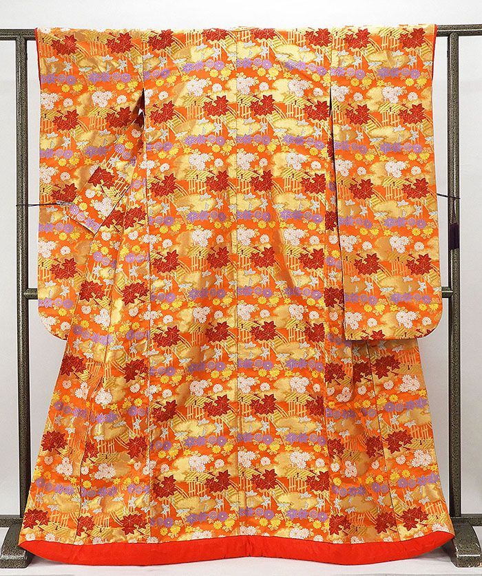 有松鳴海絞りレトロ浴衣セット140cm女の子作り帯赤黄色髪飾り 有松鳴海