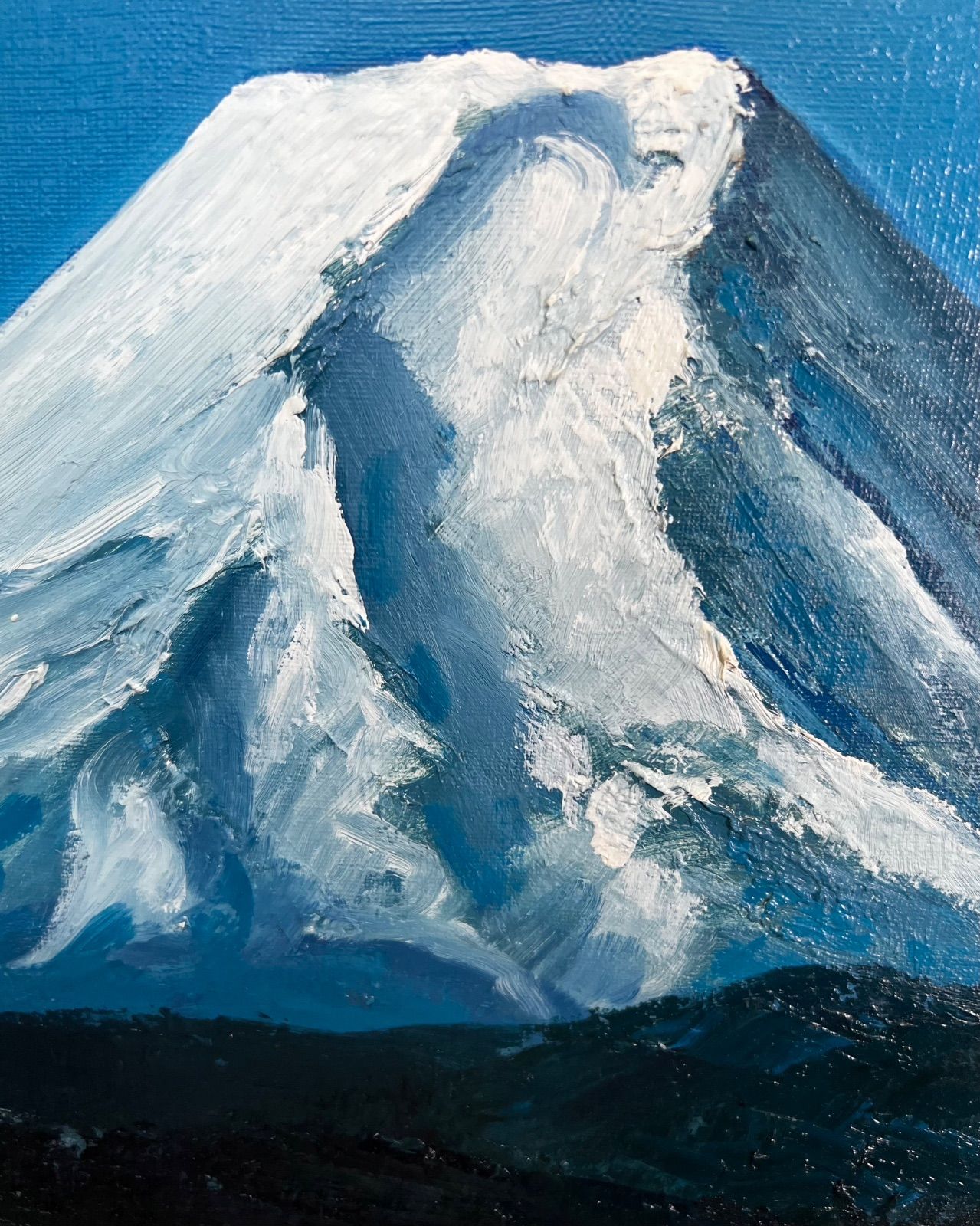 油彩画 油絵 高山勝雄 【富士の風景】 F8号 富士山 額縁 額装 インテリア 直筆サイン 裏書あり - メルカリ