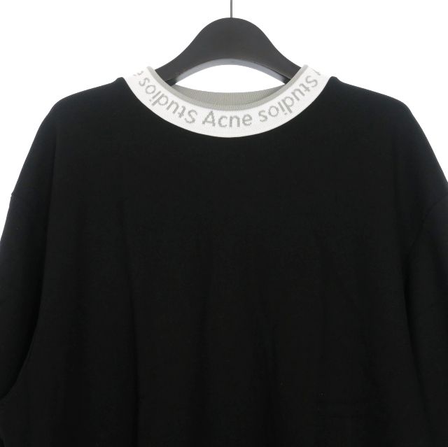 【アクネストゥディオス】ロゴ 半袖Tシャツ コットン ブラック Acne Studios - ロゴTシャツ - リラックスフィット - フェイ