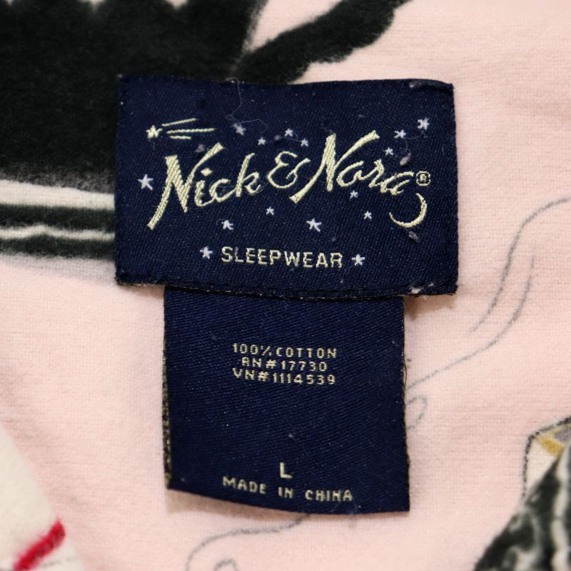 00s Nick&Nora ニックアンドノラ パジャマシャツ 犬柄 中古・古着通販】Nick&Nora (ニックアンドノラ) 総柄フランネル