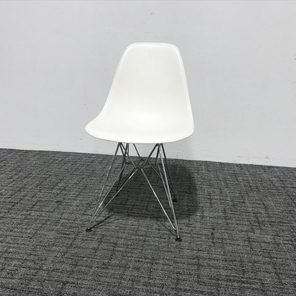 ミーティングチェア 会議椅子 肘無 イームズ プラスチックシェルサイドチェア HermanMiller ハーマンミラー ホワイト 