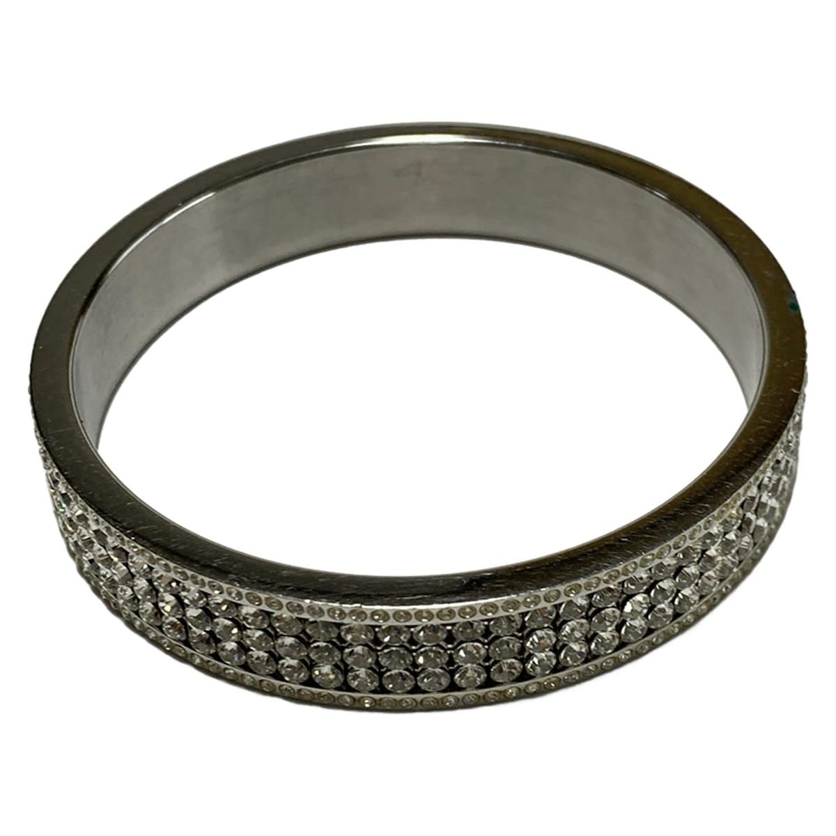 SWAROVSKI スワロフスキー バングル Мサイズ SWAROVSKI(スワロフスキー) バングル美品 - シルバー サイズ:M