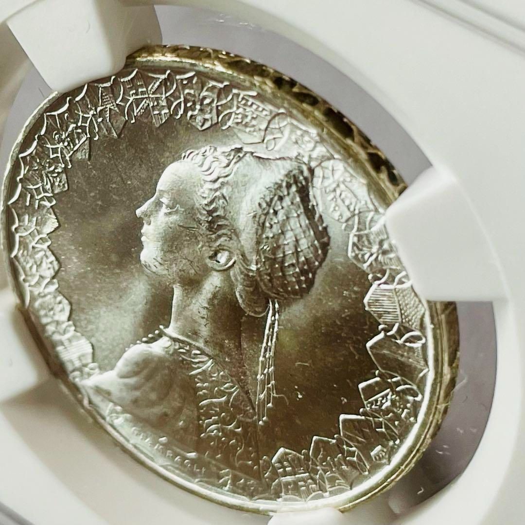 ルネッサンス様式の貴婦人 銀貨 イタリア 1967 500リラ MS65 C ルネッサンス様式の貴婦人 銀貨 イタリア 1967 500リラ MS65 C