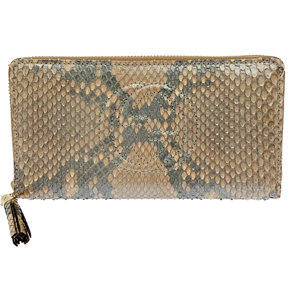 中古】【箱付き】 GUCCI グッチ 308004・0959 パイソン レザー