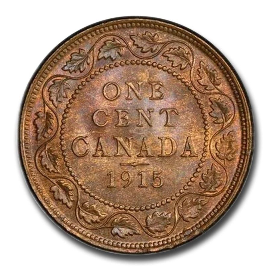 1915 Canada Cent George V MS-64 PCGS Brown