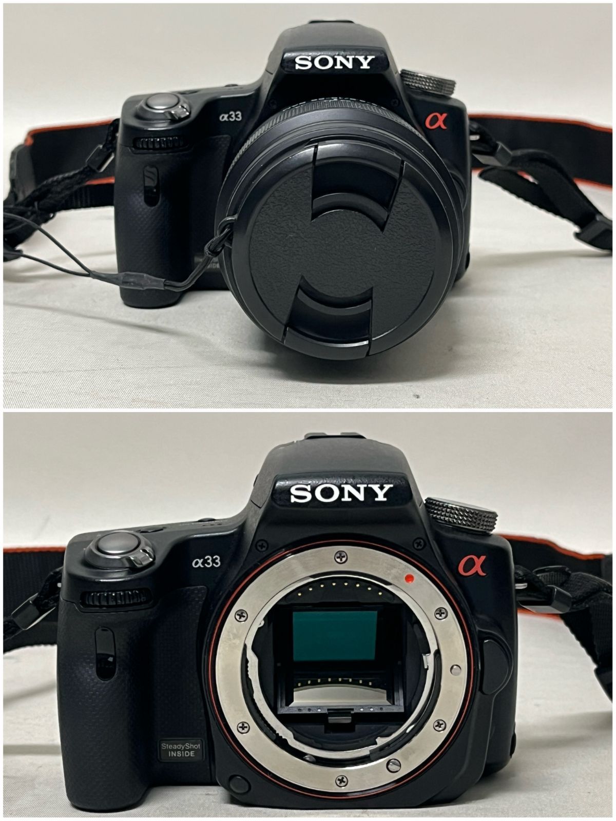 【浜館64-314】【店舗併売品】SONY ソニー 2010年製 α33 SLT-A33 デジタル一眼レフ   レンズセット【中古品】