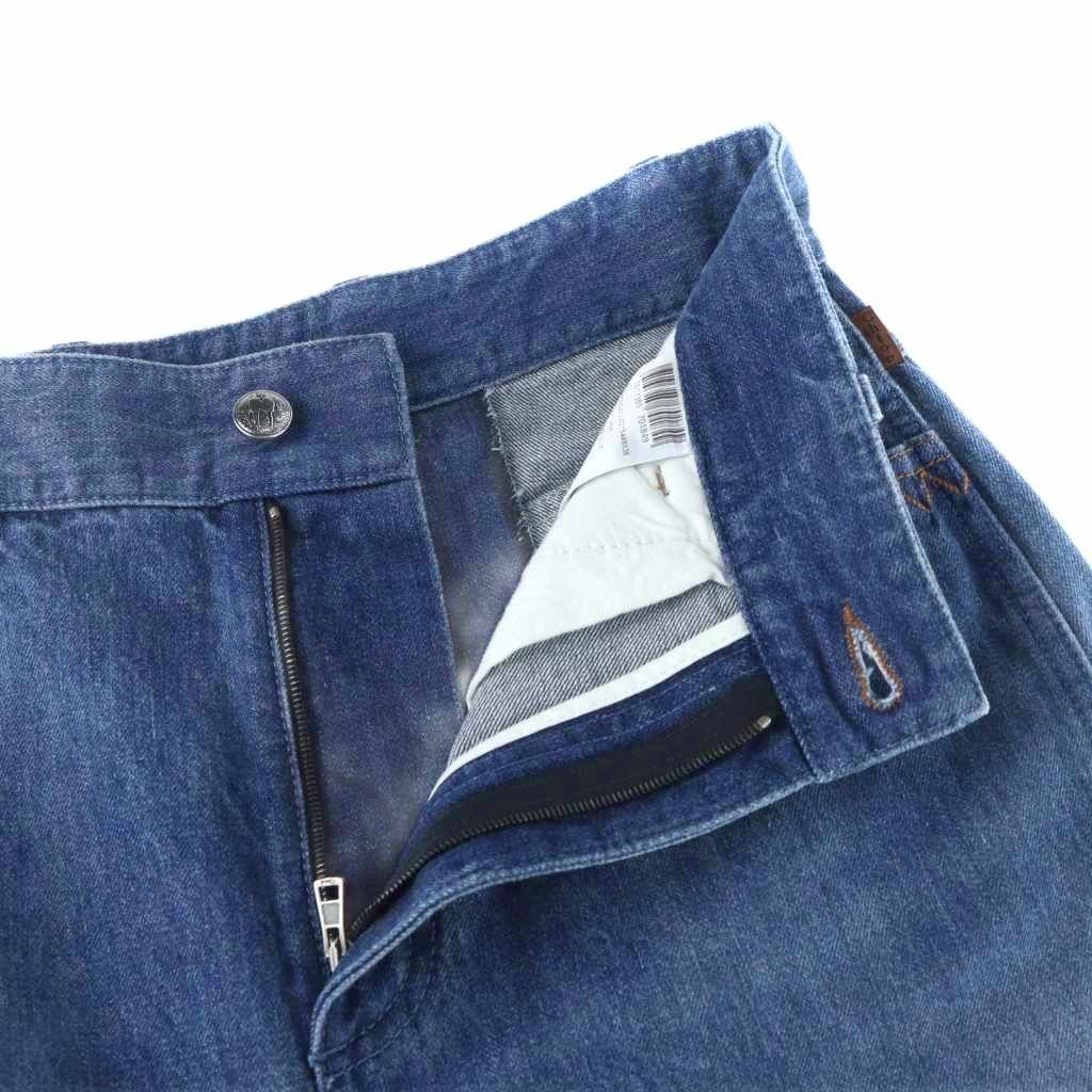 クロエ CHLOE ドッキング デニムスカート ロング ロゴ インディゴ  