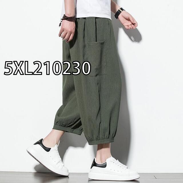 【送料無料，高品質】 [5XL210230] メンズ ファッション 服 男性用 オシャレ シンプル 大人 かっこいい 大きいサイズ ストリート 紳士服 冷感 パンツ 夏 薄手 ドレープ 九分丈 カジュアル ゆったり ワイド スーツ その他