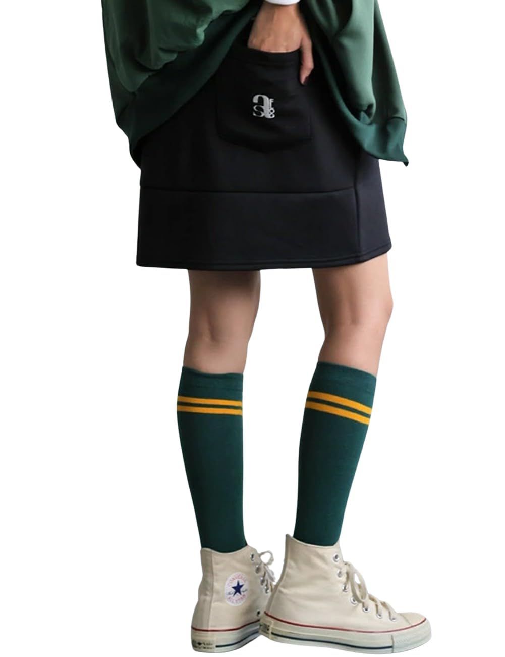 Size Free Size_Color 05 ブラック antiqua アンティカ GOLF×STCH スカート レディース AST-00026 Onesize 05 ブラック