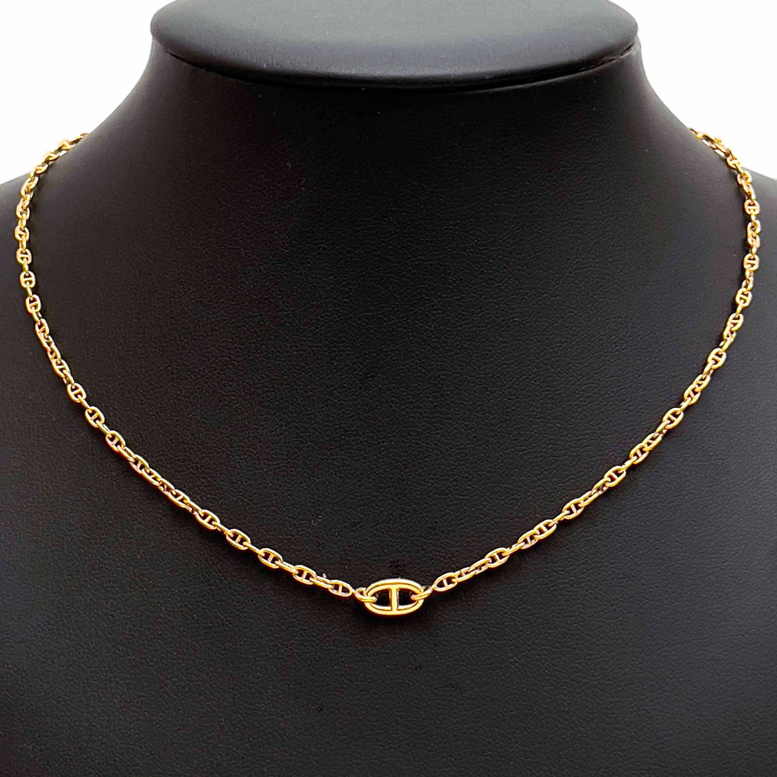 HERMES エルメス シェーヌダンクル ファランドール K18PG ネックレス