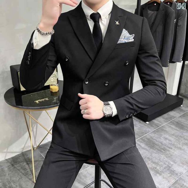 4XL メンズ ファッション 服 男性用 オシャレ シンプル 大人 かっこいい 大きいサイズ ストリート 紳士服 スーツ ビジネス カジュアル フォーマルスーツ ダブルブレスト スーツ KANDAIZUMI_COM