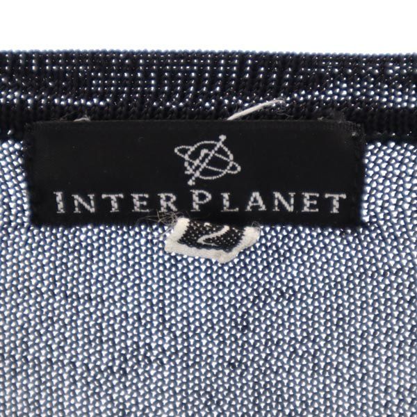 インタープラネット 7分袖 カーディガン 2 黒 INTER PLANET レディース 古着 中古 インタープラネット 七分袖 カーディガン 2 黒 INTER PLANET