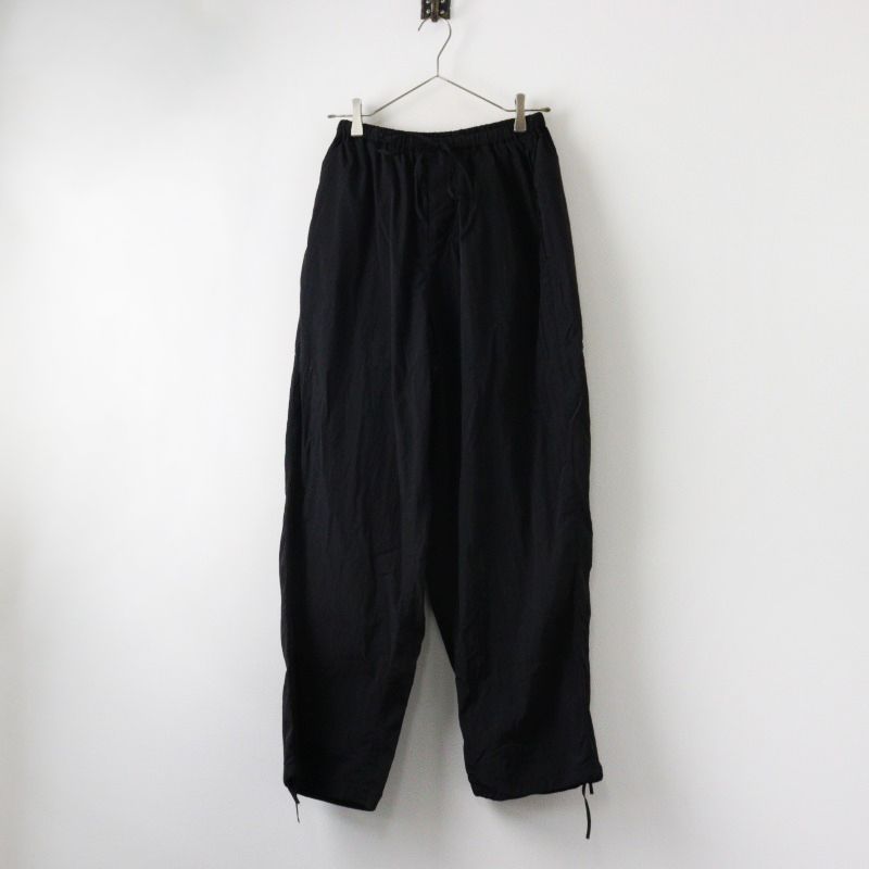 定価4.2万 2025AW エイトン ATON HAND DYED NYLON OVER PANTS イージーケアナイロンパンツ 00|ブラック 2400014455113