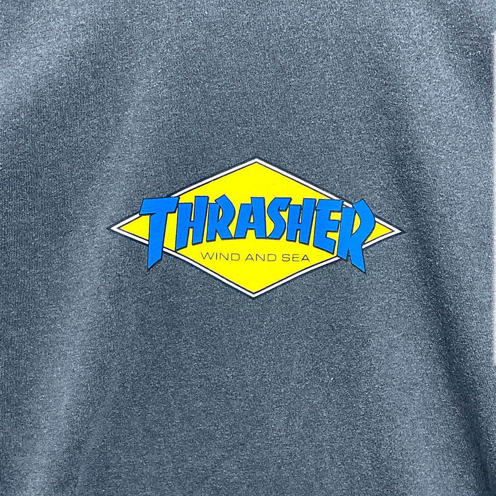 WIND AND SEA ウィンダンシー ×THRASHER スラッシャー 23SS 加工 ロング Tシャツ グレー サイズS 正規品 / 31012  - メルカリ