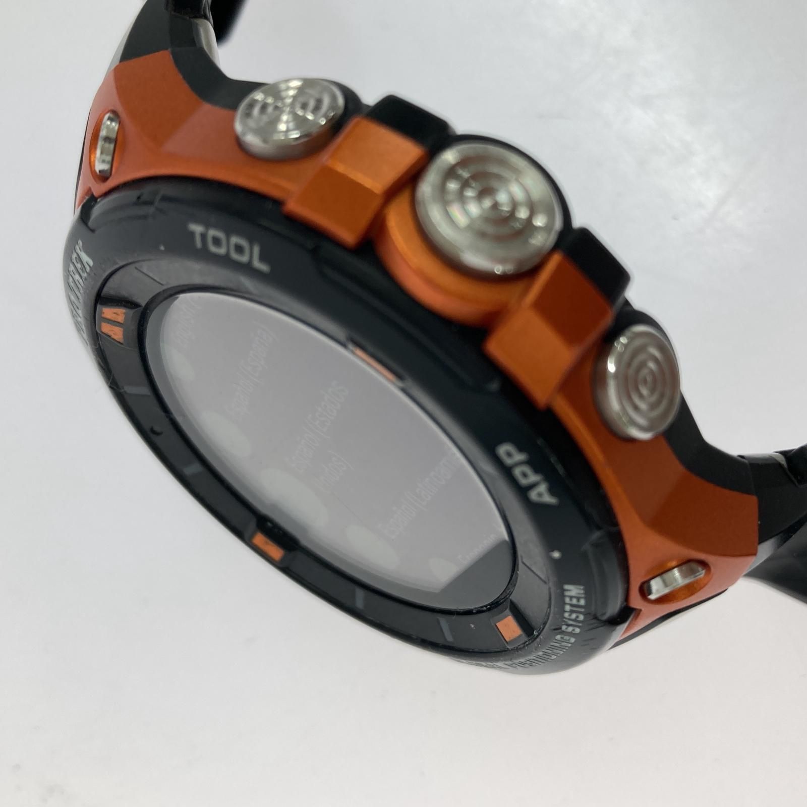 CASIO PRO TREK 腕時計 ブラック/オレンジ CASIO カシオ WSD-F20 PRO TREK スマートウォッチ腕時計
