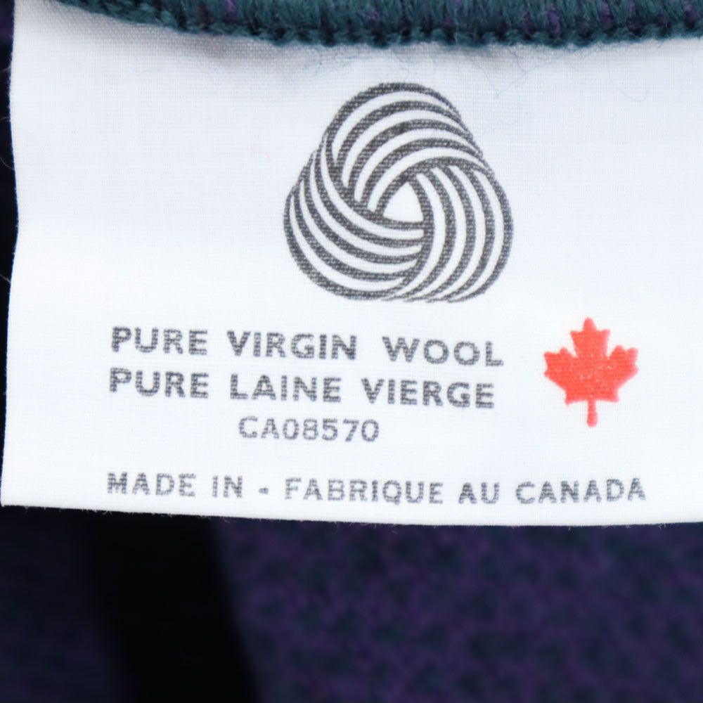 ロングハウス ウール 長袖 ニットカーディガン L パープル系 LONGHOUSE