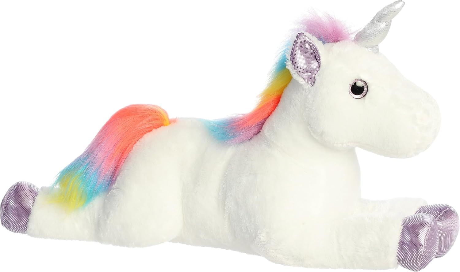 Aurora World スーパーフロプシー 動物ぬいぐるみ、レインボーユニコーンスーパー