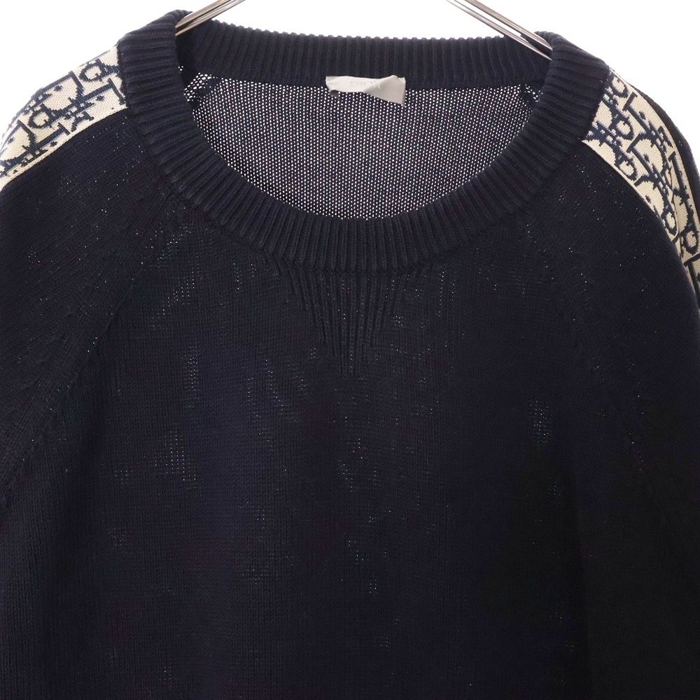 ディオール 113M638AT187 オブリーク切替クルーネックニット メンズ L