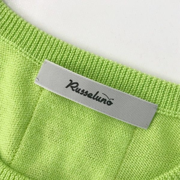 RUSSELUNO ラッセルノ ニットセーター ロゴ グリーン系 4