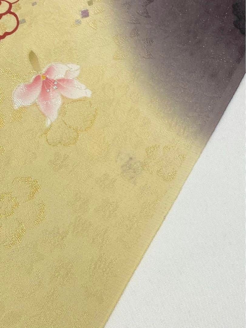 振袖 豪華 金彩 銀通し 絞り 桜 身丈162cm 撥水加工済 振袖 豪華 刺繍