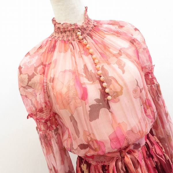 ZIMMERMANN ジマーマン シルク ワンピース シースルー リボン 花