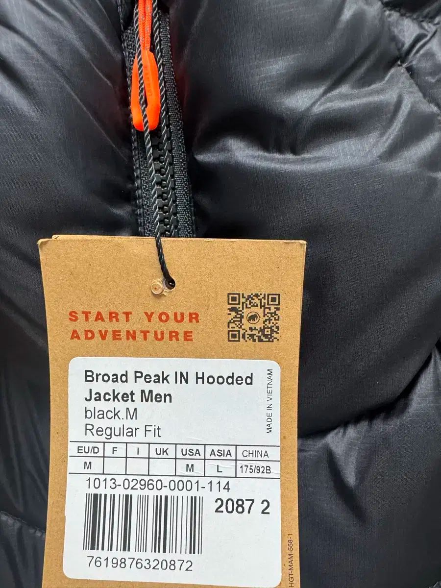 マムート ブロードピーク IN フード ダウン ブラック M