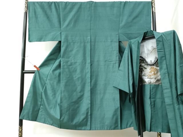 平和屋着物●男性　本場大島紬　アンサンブル　格子　反端付き　正絹　逸品　AABB1976ck 平和屋着物○男性 本場大島紬 アンサンブル 格子 反端付き 正絹 逸品