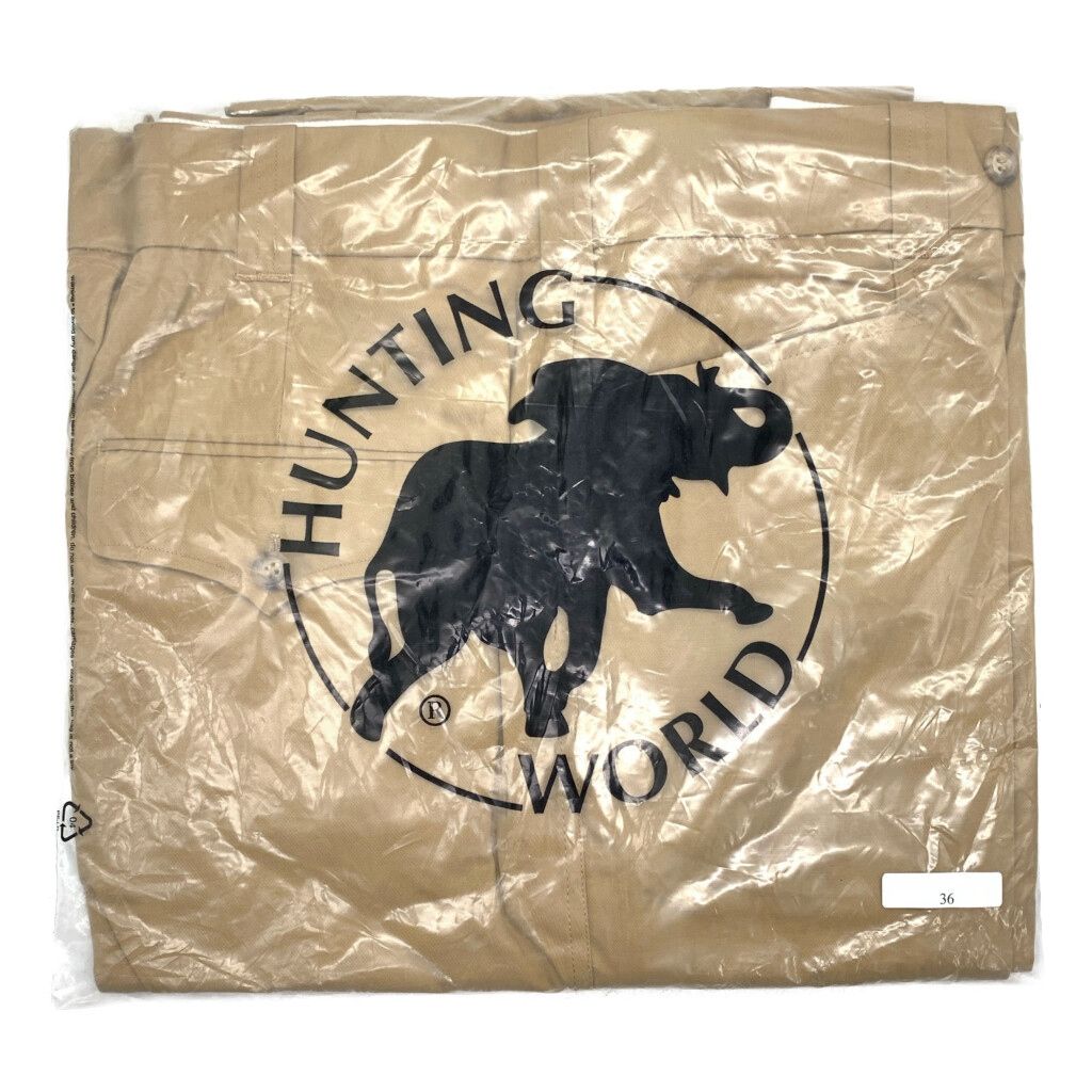 デッドストック 90年代 HUNTING WORLD ハンティングワールド コットンパンツ ベージュ (メンズ W36) 中古 古着 T2898