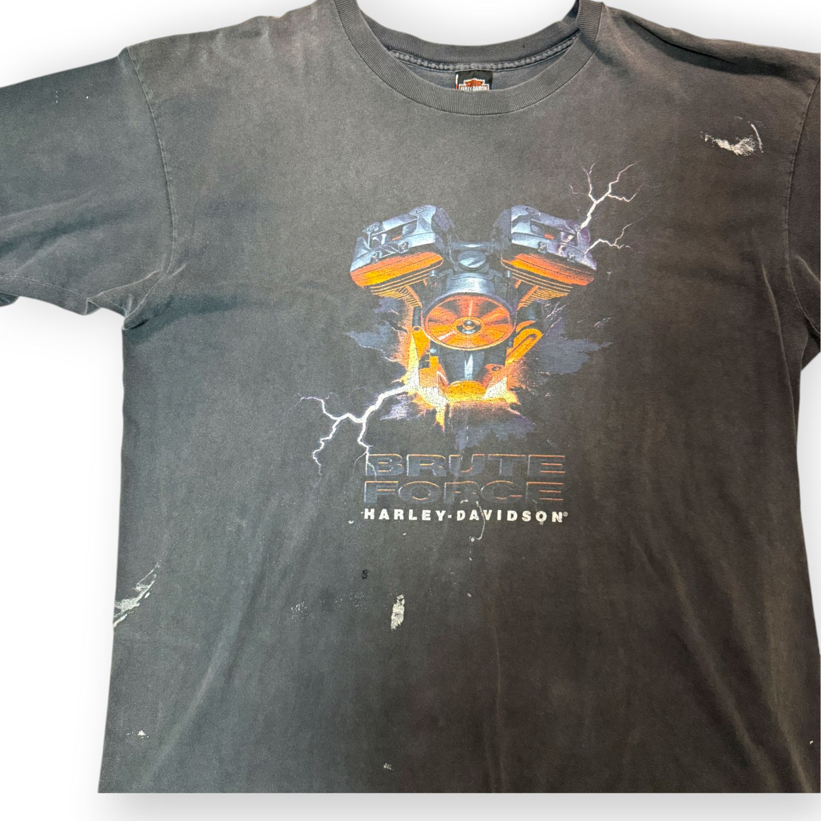 90s ハーレーダビッドソン サンダー 鬼フェード Tシャツ XXLサイズ 