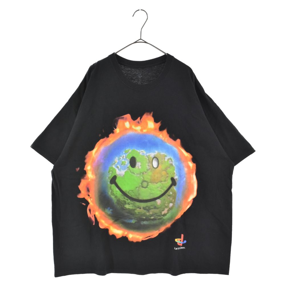 TRAVIS SCOTT (トラヴィススコット) Cactus Jack Fortnite World Tee カクタスジャック フォートナイト  ワールド プリント半袖Tシャツ クルーネックカットソー ブラック