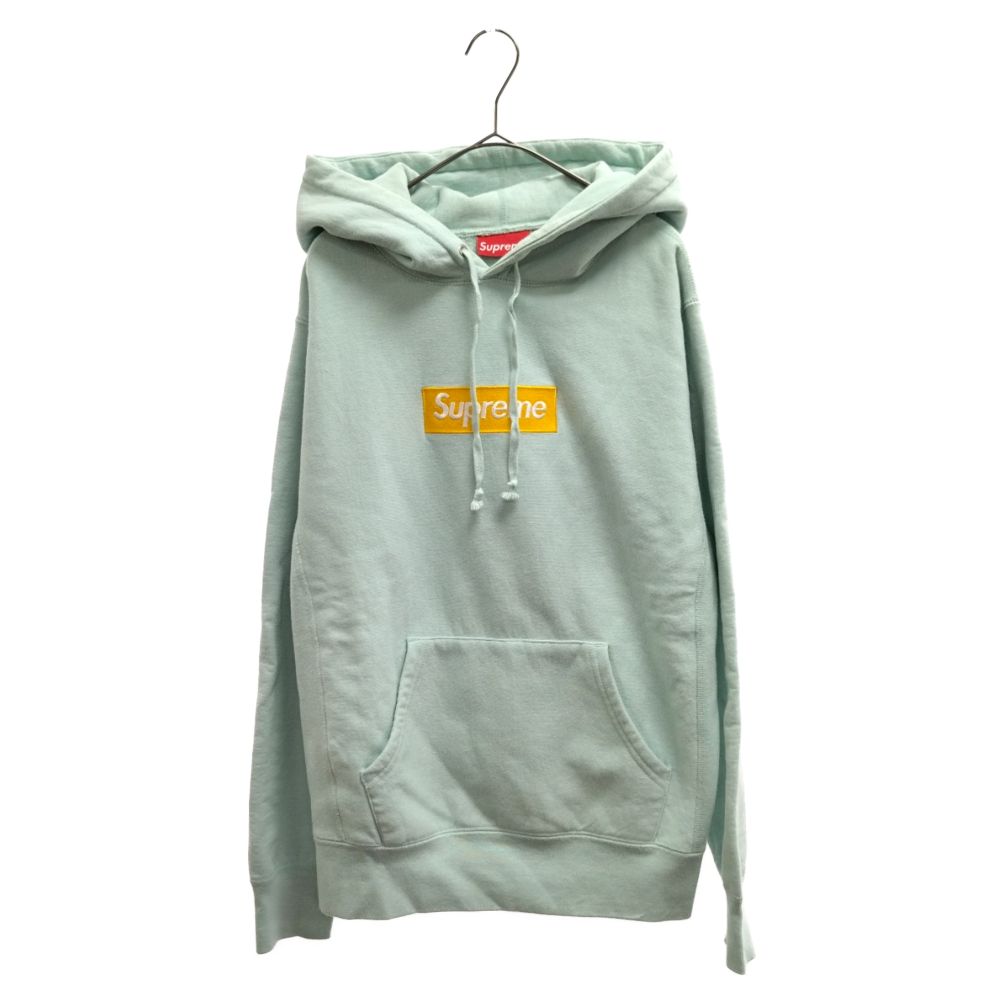 SUPREME (シュプリーム) 17AW Box Logo Hooded Sweatshirt ボックスロゴ フーデッドスウェットシャツ  プルオーバーパーカー アイスブルー