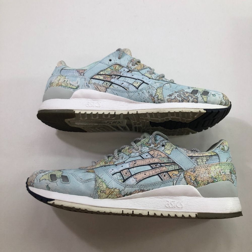 中古】04w1374∞※ ATMOS × ASICSTIGER GEL-LYTE III アトモス × アシックスタイガー ゲルライト3 ワールド  マップ 1191A197-400 スカイ/パーコート 27.5cm スニーカー 替え紐 あり【八王子店】 - メルカリ