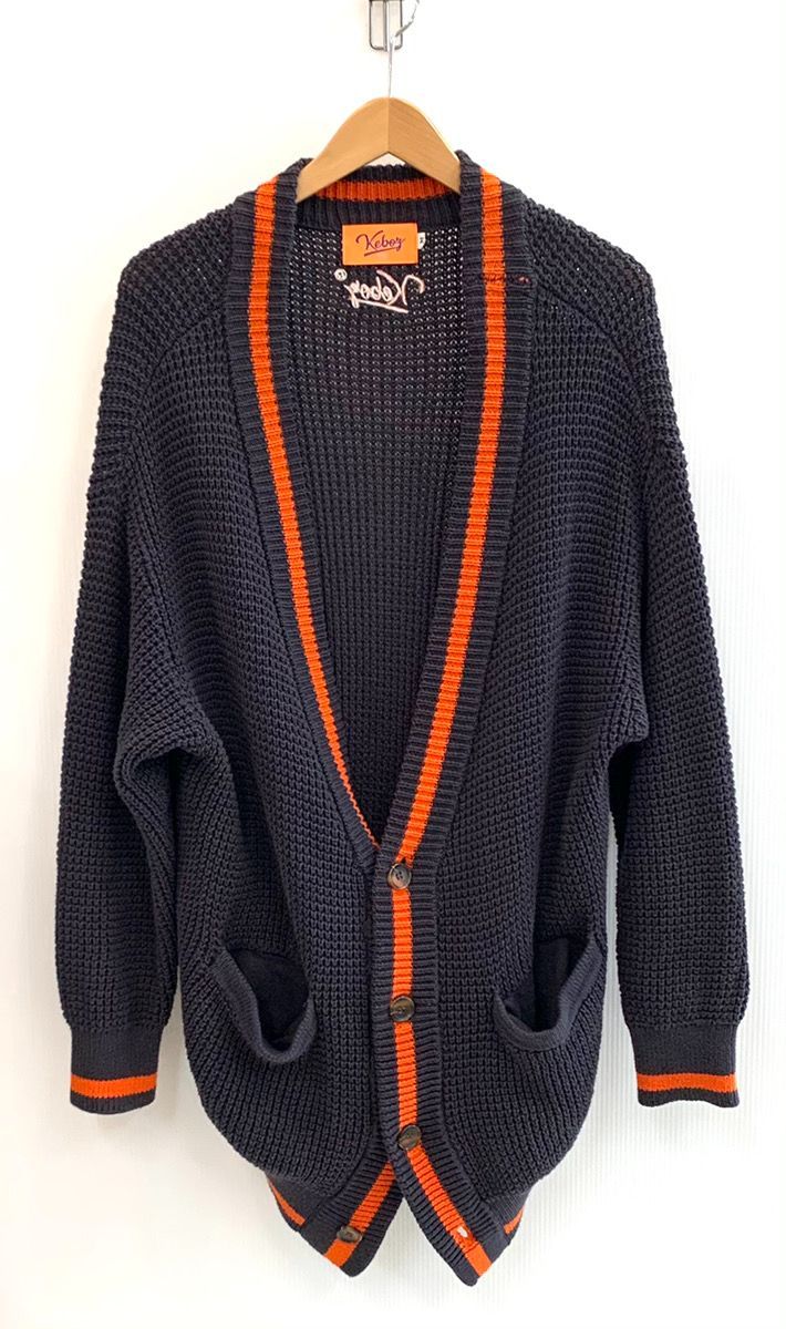 ケボズ KEBOZ ニットカーディガン コットン セーター 紺