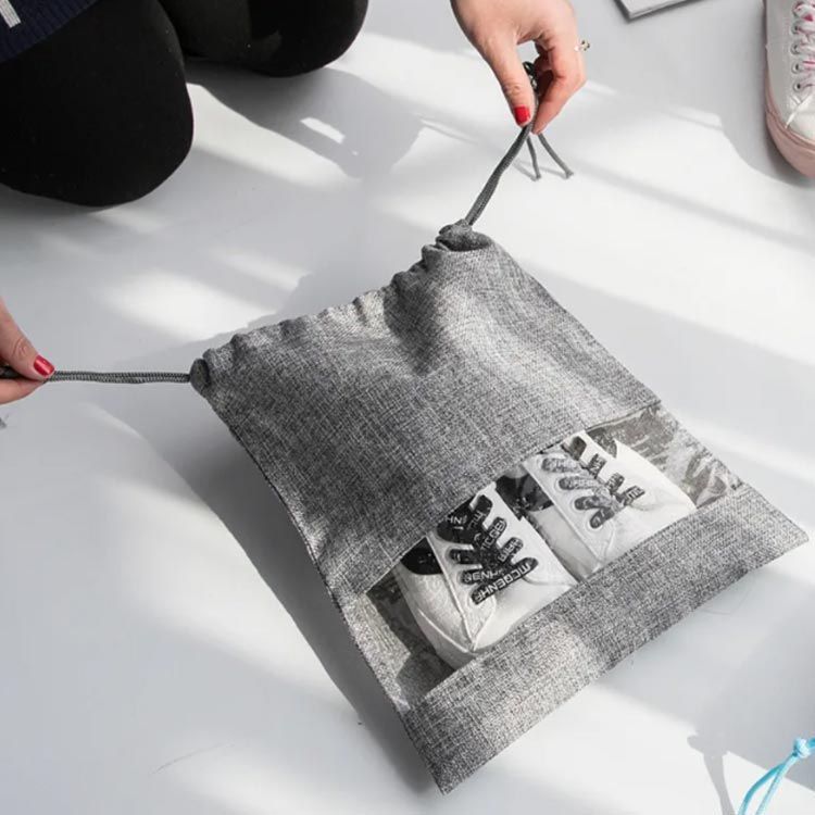 オブジェ 上履き 通学 旅行 アウトドア 防水 軽量 靴入れ クリア窓口