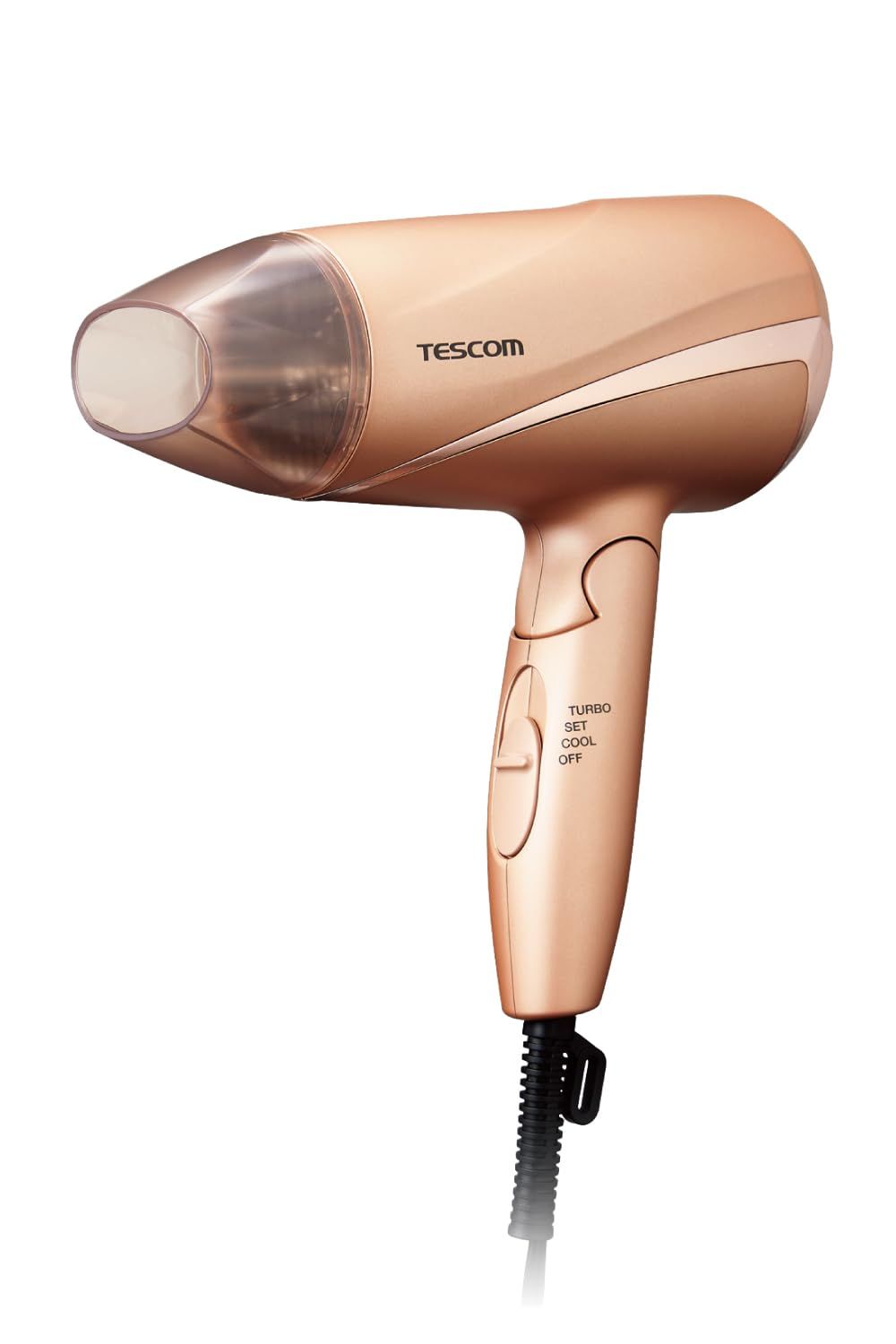 テスコム ヘアドライヤー プロテクトイオン 折りたたみ 大風量 軽量 冷温風 ゴールド TD360A-N [ゴールド]