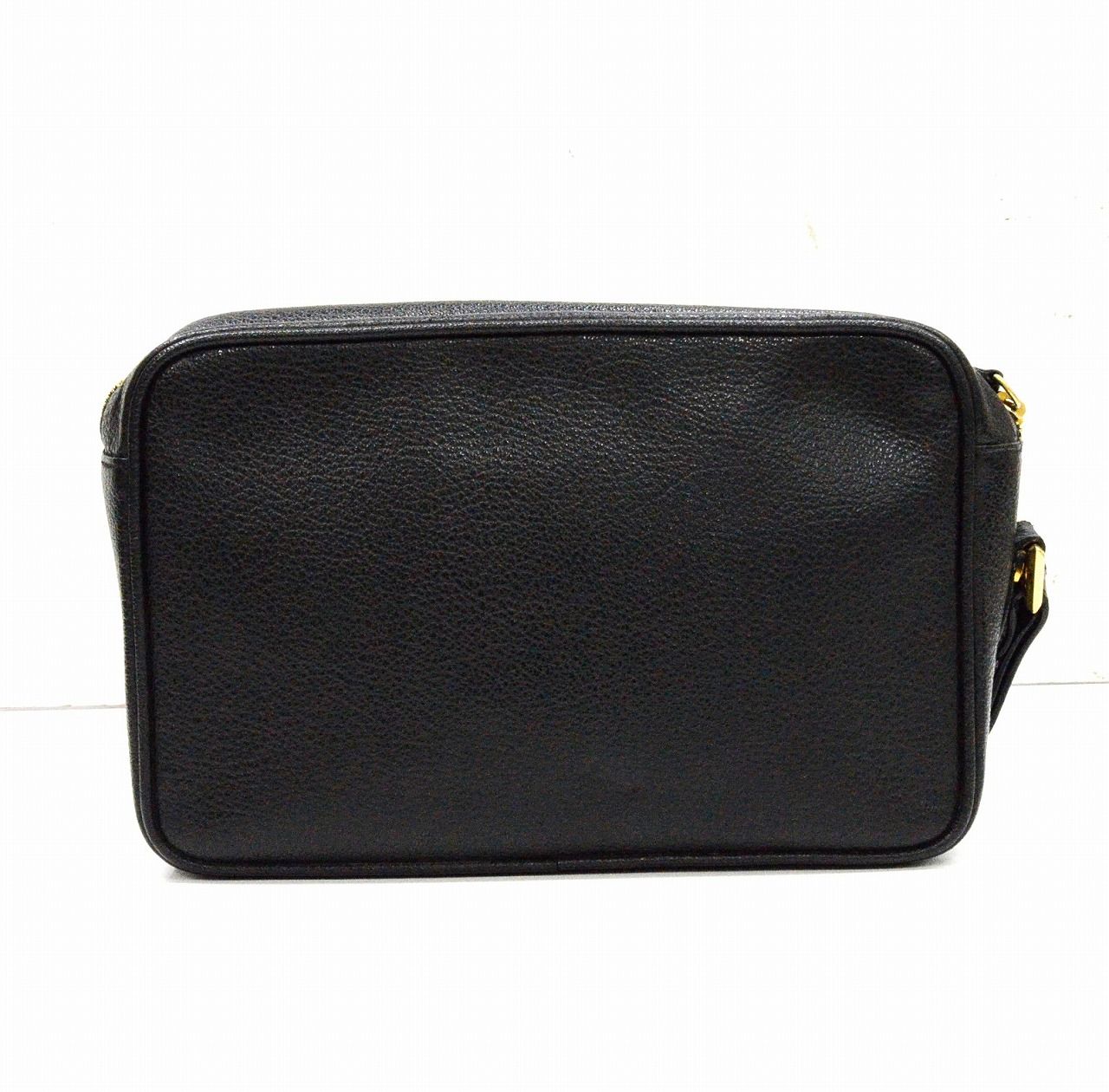 Salvatore Ferragamo フェラガモ クラッチバッグ レザー ブラック AU  