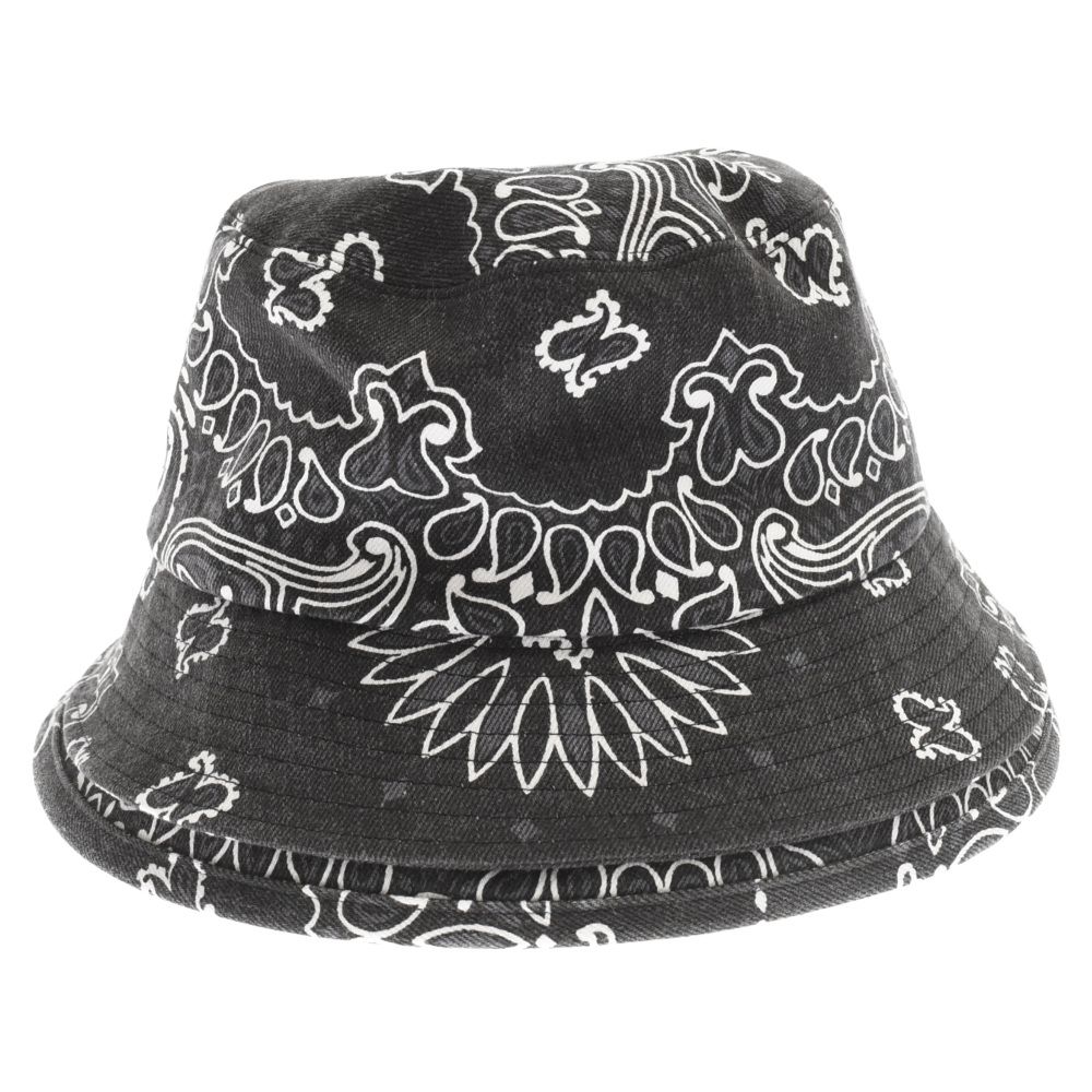 Sacai (サカイ) 22SS BANDANA DOUBLE BRIM HAT バンダナダブルブリムハット ペイズリー柄 バケットハット ブラック  22-0339S - メルカリ