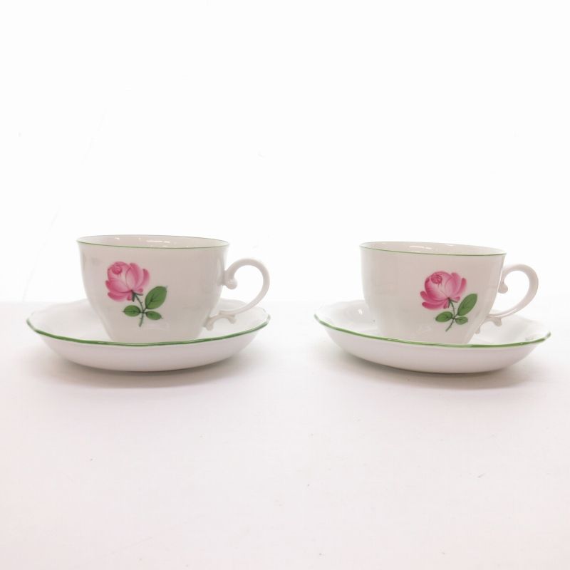 AUGARTEN アウガルテン ウィンナーローズ カップ＆ソーサー 2客セット 