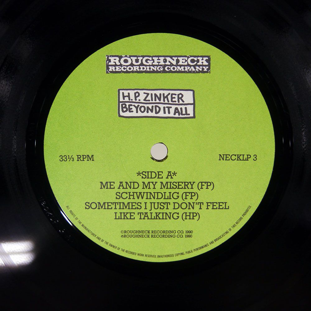 UK盤 H.P. ZINKER/BEYOND IT ALL/ROUGHNECK RECORDING COMPANY