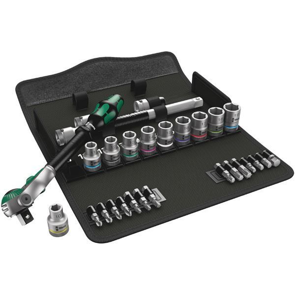 WERA ヴェラ 差込角1|2DR 28点組 ZYKLOP ソケットレンチ セット 004076 工具 ツール DIY 作業工具 道具 レンチ