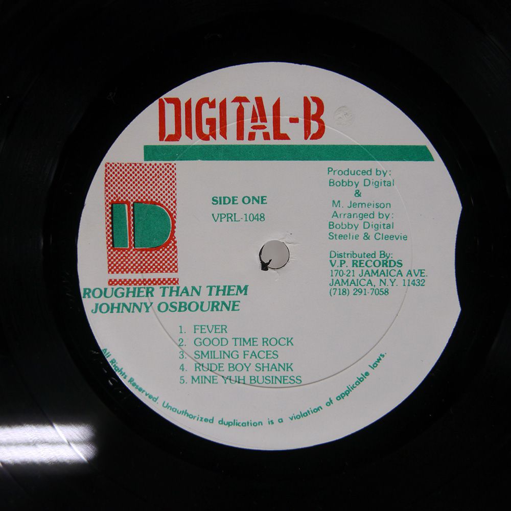 US盤 JOHNNY OSBOURNE/ROUGHER THAN THEM/DIGITAL-B VPRL1048 LP