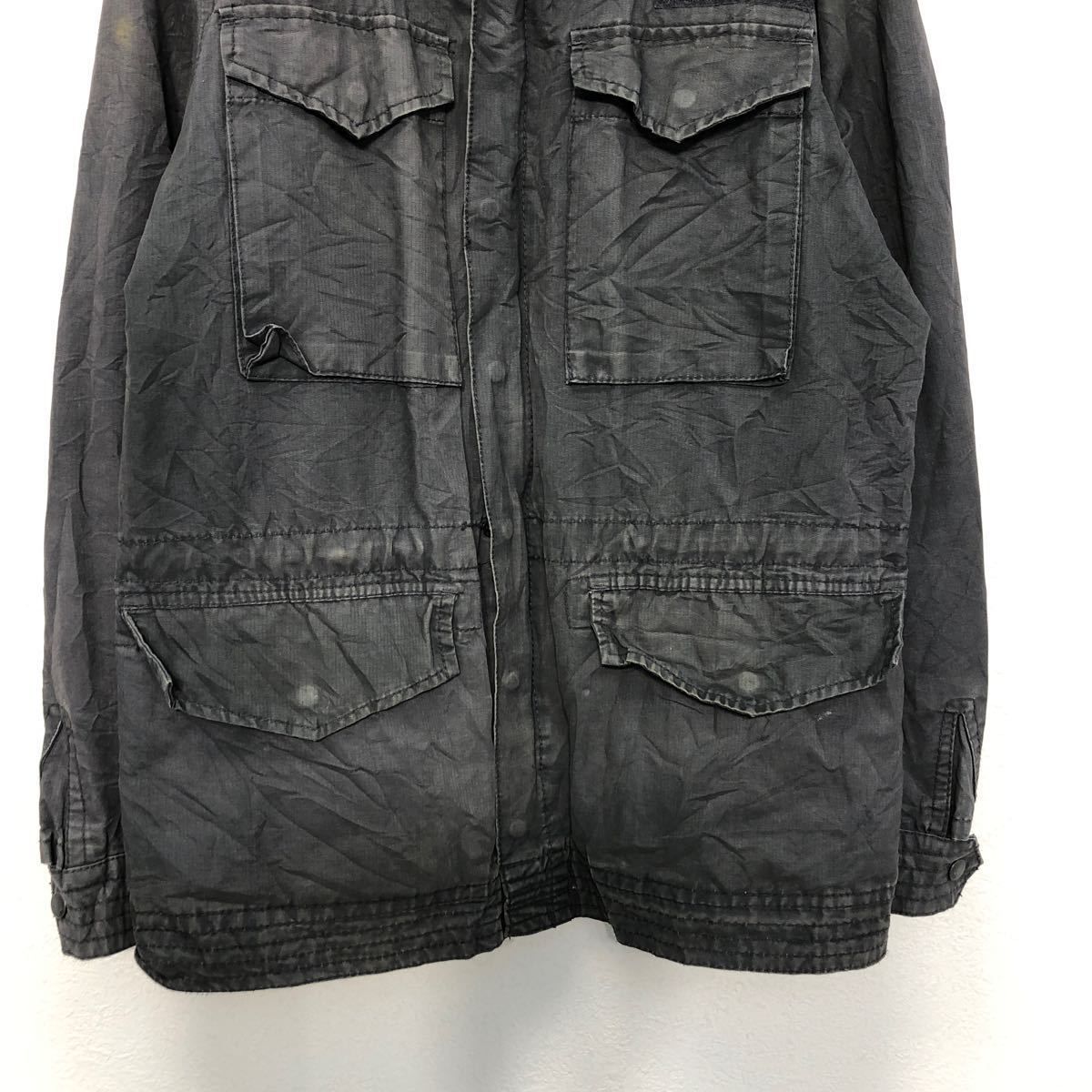 H&M M65 タイプ ミリタリージャケット S位 グレー エイチアンド